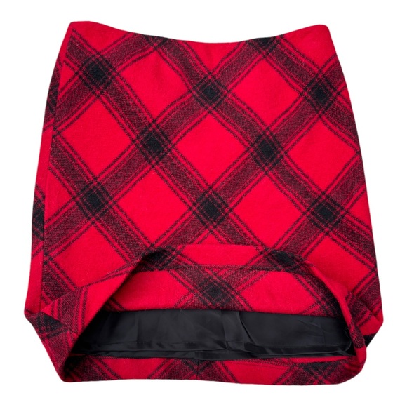 Talbots Women’s 6 Twill A-Line Red “Country Plaid” Lined Wool Blend Skirt - Picture 6 of 12